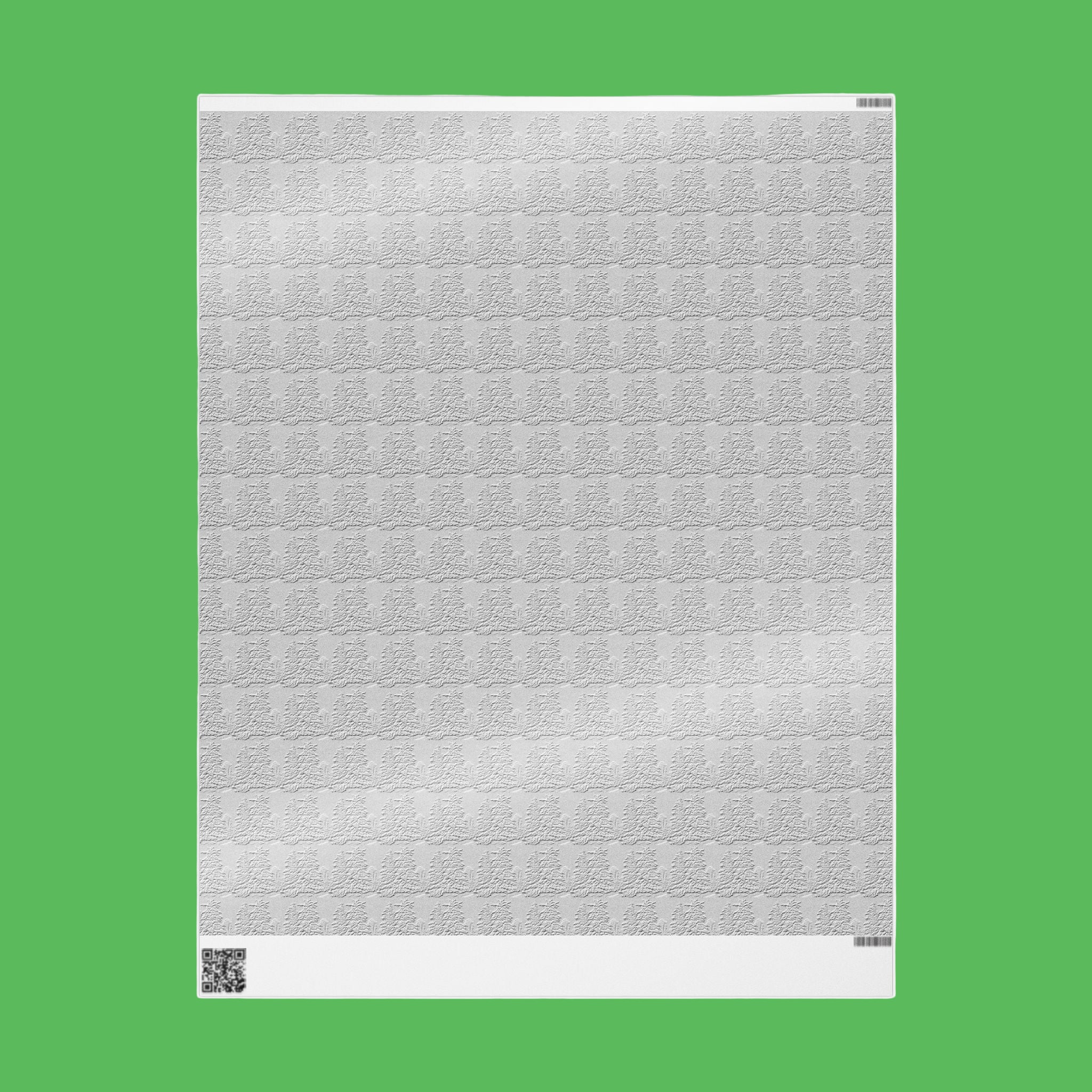 Textured Winter Wonderland Wrapping Paper on a green  background