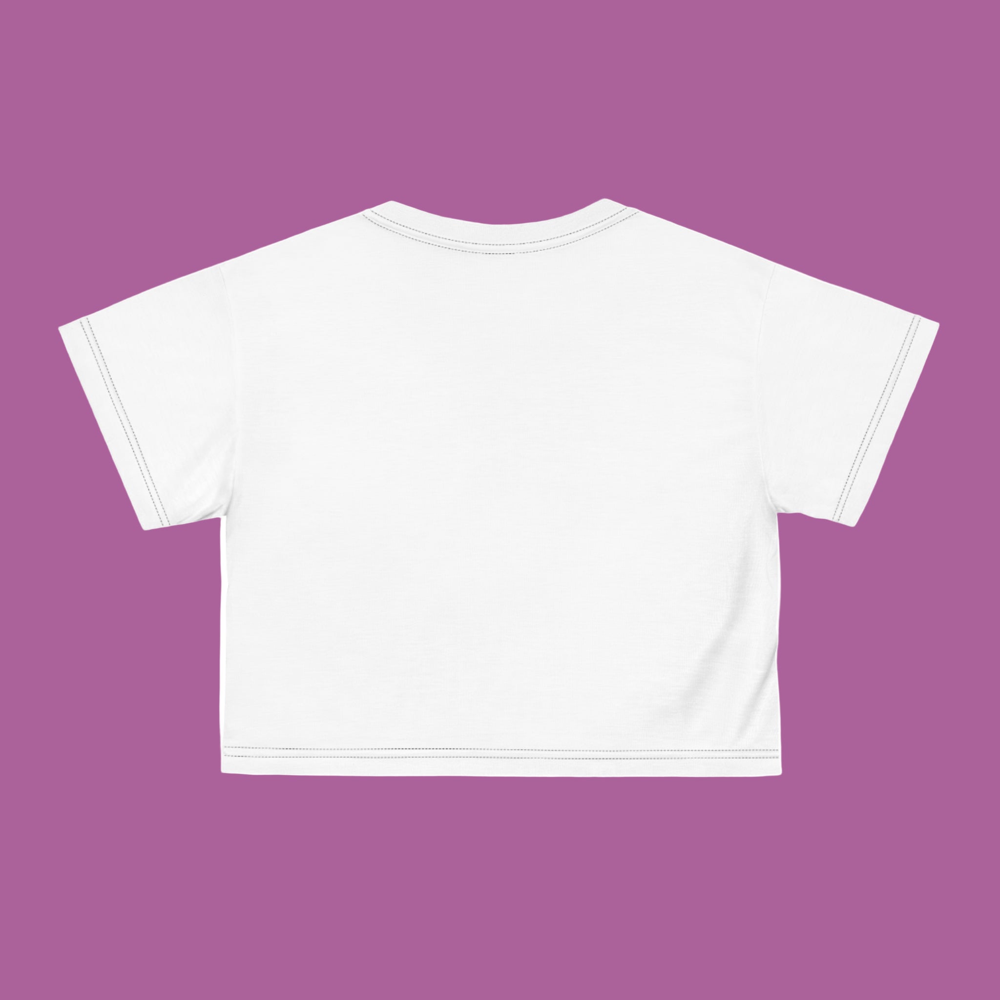 White t-shirt on a pink background